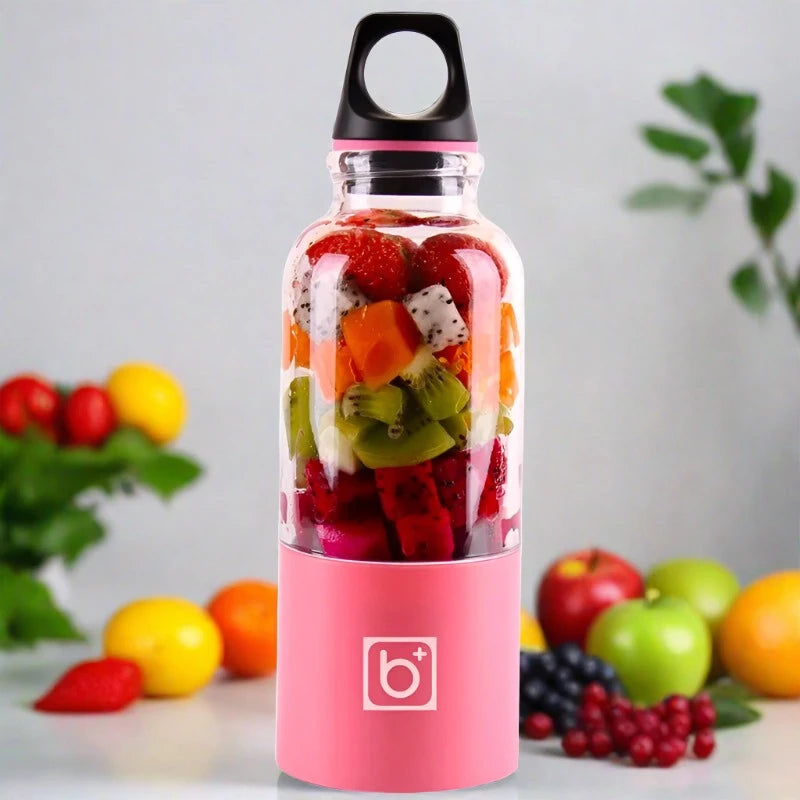 500ml Portable Juicer Cup USB Rechargeable Electric Blender Mixer Bottle